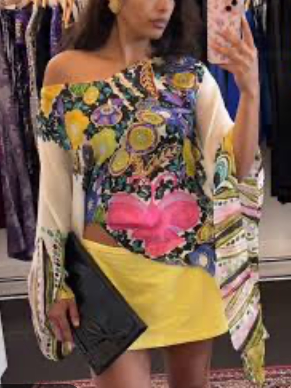 New! Roberto Cavalli Women Silk Floral Kimono V Neck Long Sleeve Bohemian 42